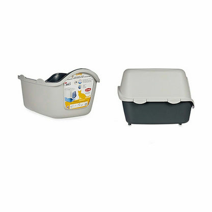 Katzentoilette Stefanplast Anthrazit Hellgrau Kunststoff 56,5 x 39,5 x 39 cm (20 Stück)